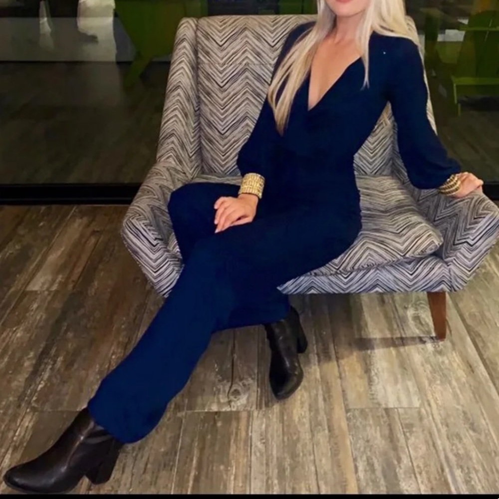 Fashion nova blue jumpsuit